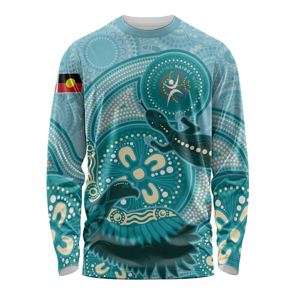 NAIDOC 2025 Strength Vision & Legacy Long Sleeve Shirt Future Dreaming - Teal