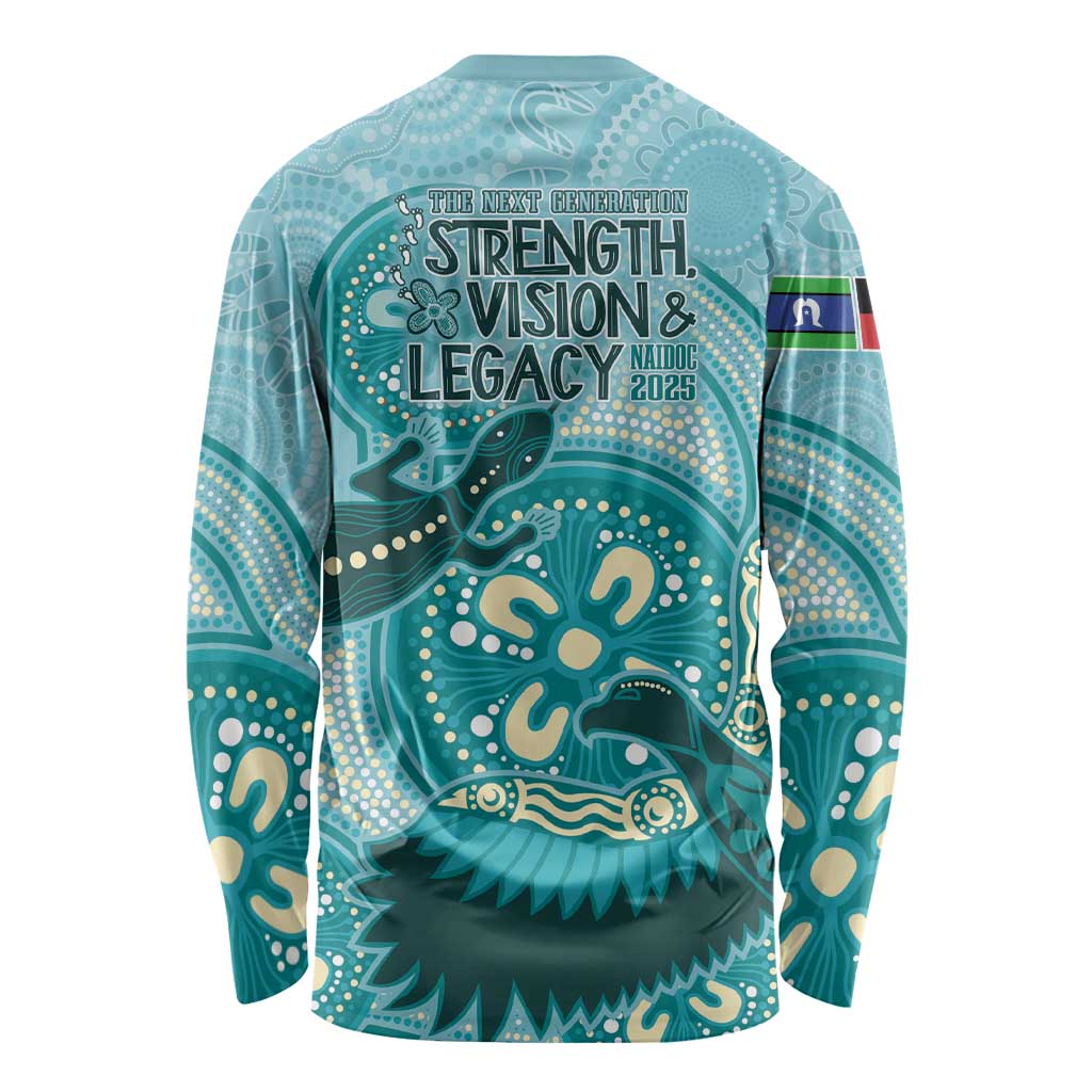 NAIDOC 2025 Strength Vision & Legacy Long Sleeve Shirt Future Dreaming - Teal