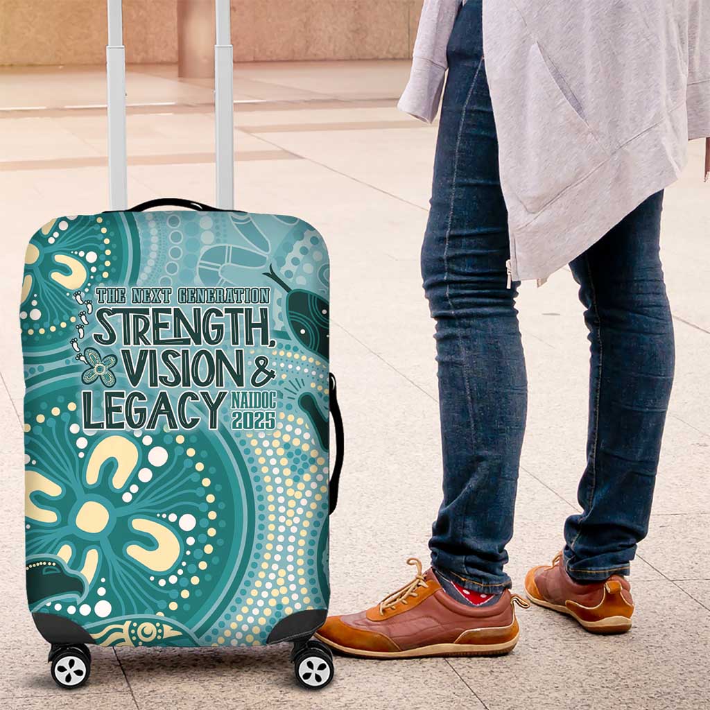 NAIDOC 2025 Strength Vision & Legacy Luggage Cover Future Dreaming - Teal