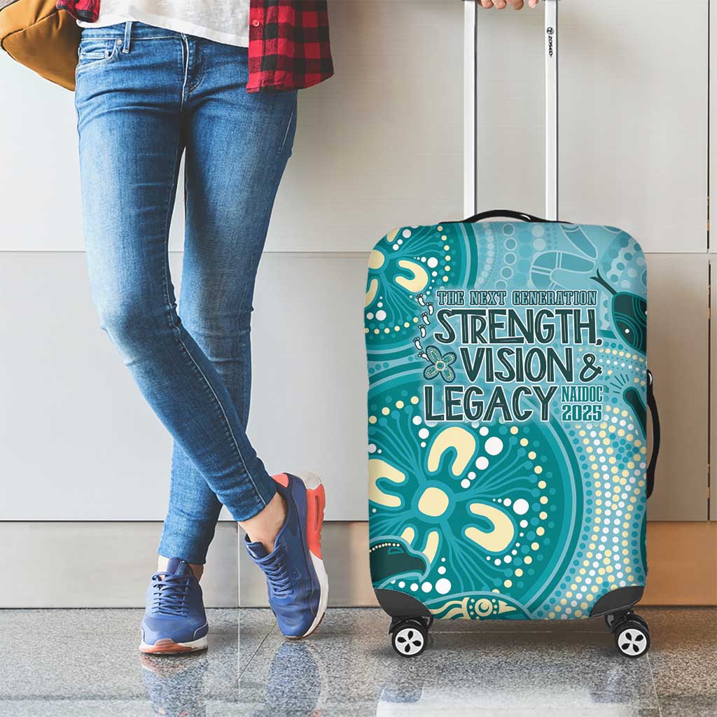 NAIDOC 2025 Strength Vision & Legacy Luggage Cover Future Dreaming - Teal