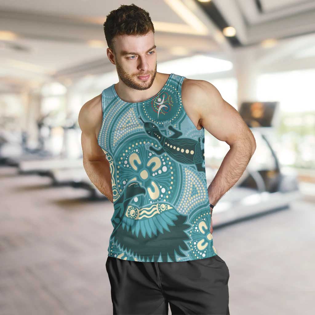 NAIDOC 2025 Strength Vision & Legacy Men Tank Top Future Dreaming - Teal