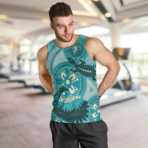 NAIDOC 2025 Strength Vision & Legacy Men Tank Top Future Dreaming - Teal