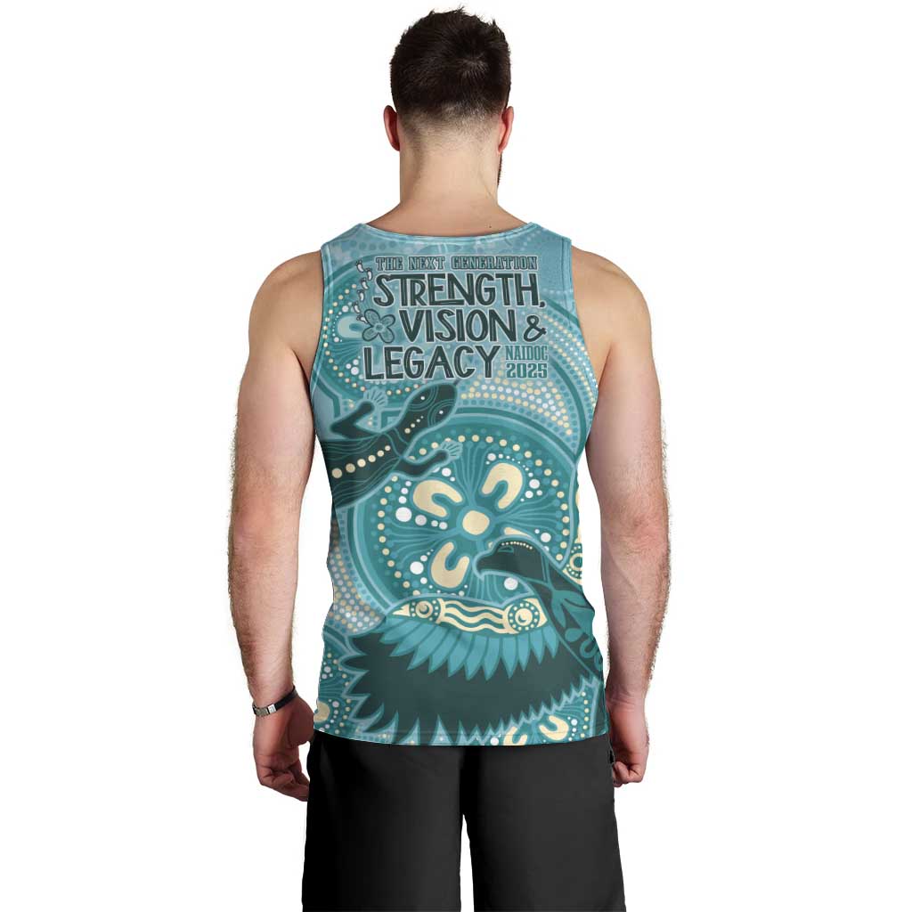 NAIDOC 2025 Strength Vision & Legacy Men Tank Top Future Dreaming - Teal