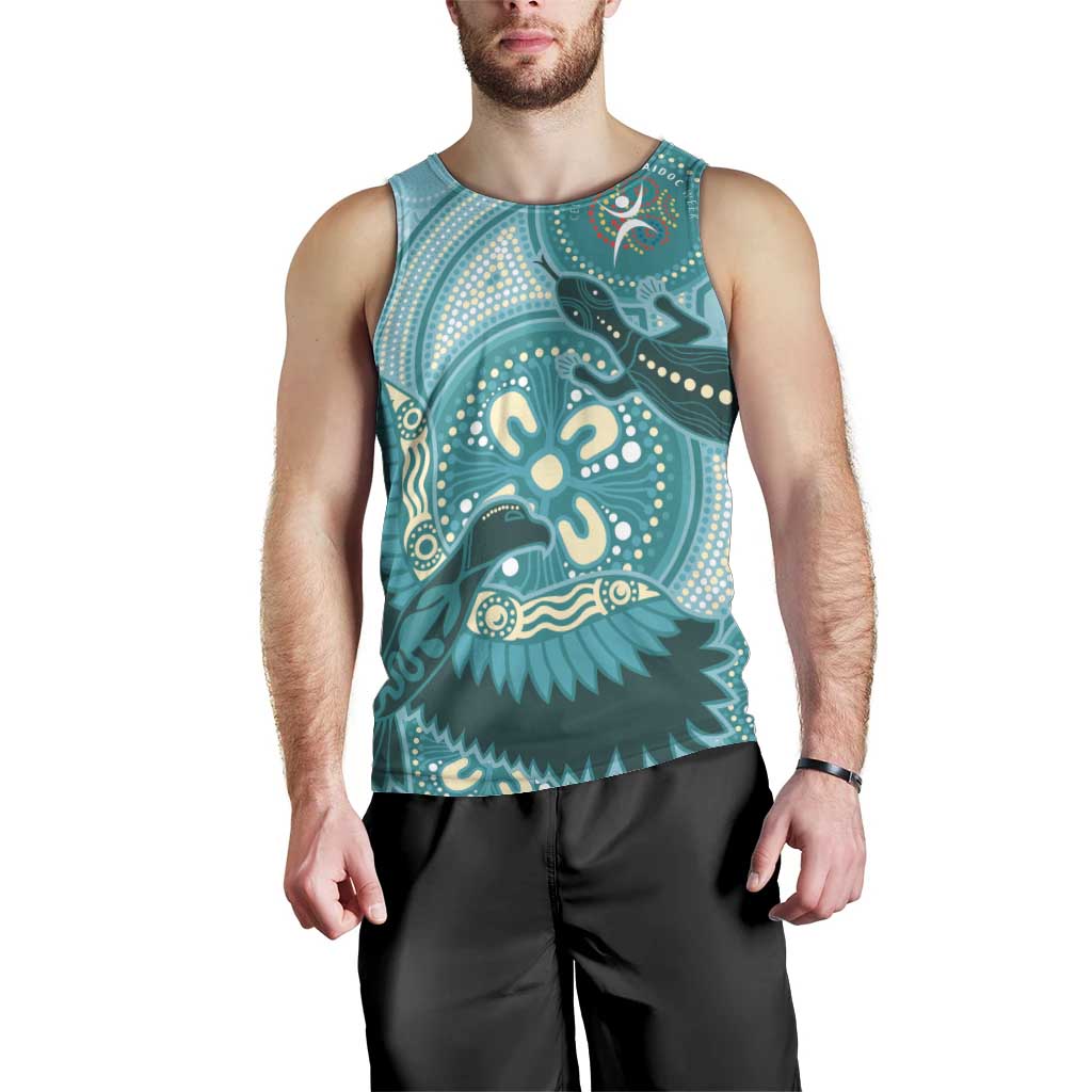 NAIDOC 2025 Strength Vision & Legacy Men Tank Top Future Dreaming - Teal