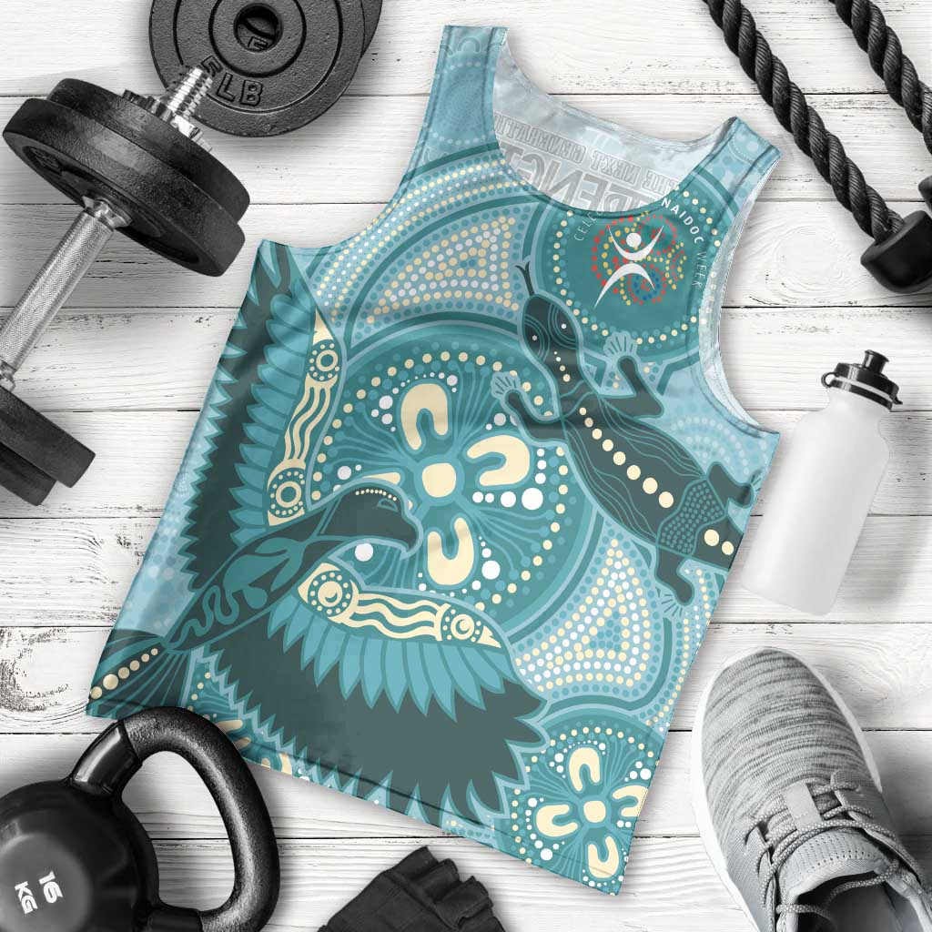 NAIDOC 2025 Strength Vision & Legacy Men Tank Top Future Dreaming - Teal