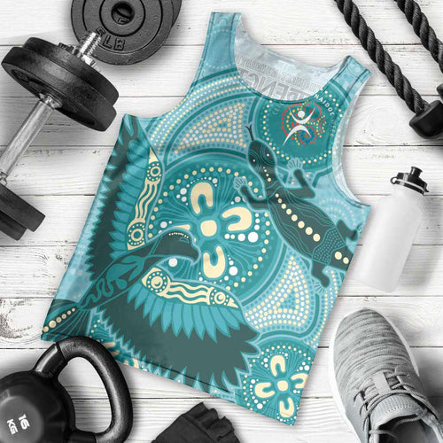 NAIDOC 2025 Strength Vision & Legacy Men Tank Top Future Dreaming - Teal