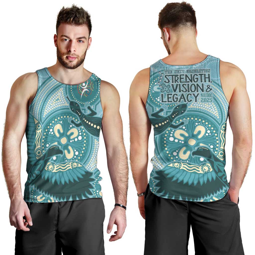 NAIDOC 2025 Strength Vision & Legacy Men Tank Top Future Dreaming - Teal