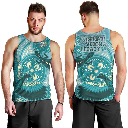 NAIDOC 2025 Strength Vision & Legacy Men Tank Top Future Dreaming - Teal