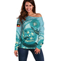 NAIDOC 2025 Strength Vision & Legacy Off Shoulder Sweater Future Dreaming - Teal