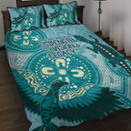 NAIDOC 2025 Strength Vision & Legacy Quilt Bed Set Future Dreaming - Teal