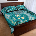 NAIDOC 2025 Strength Vision & Legacy Quilt Bed Set Future Dreaming - Teal