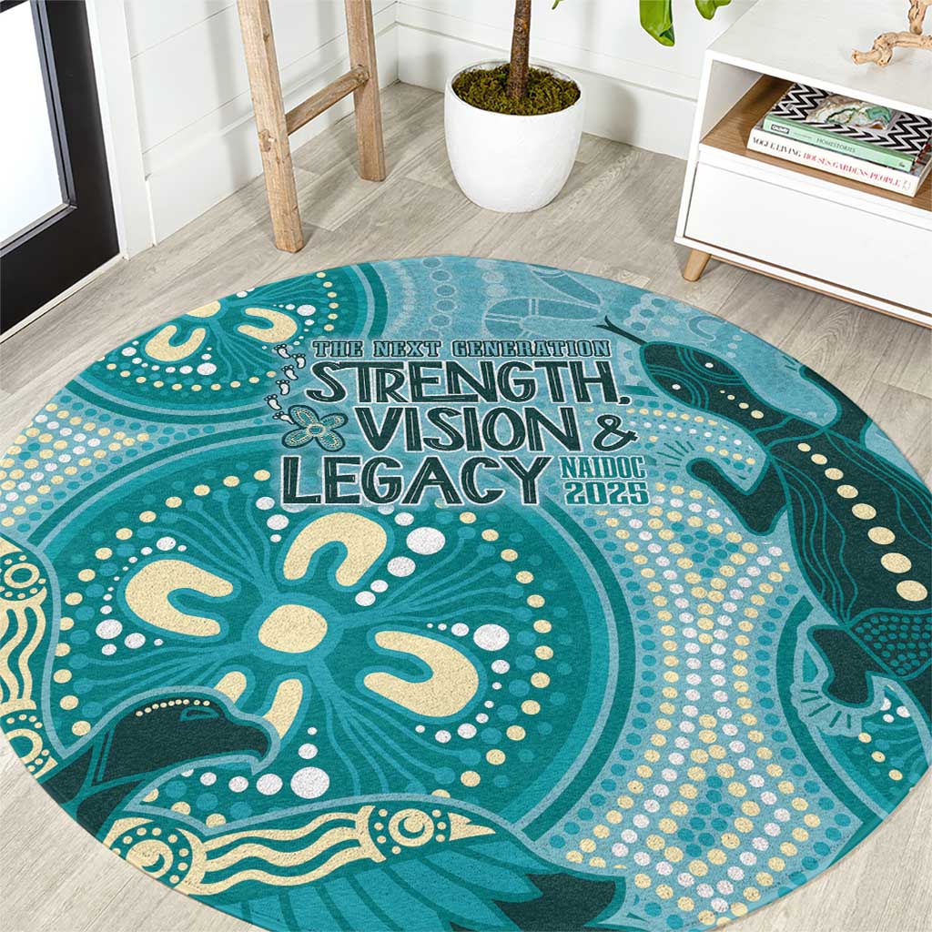 NAIDOC 2025 Strength Vision & Legacy Round Carpet Future Dreaming - Teal
