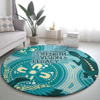 NAIDOC 2025 Strength Vision & Legacy Round Carpet Future Dreaming - Teal