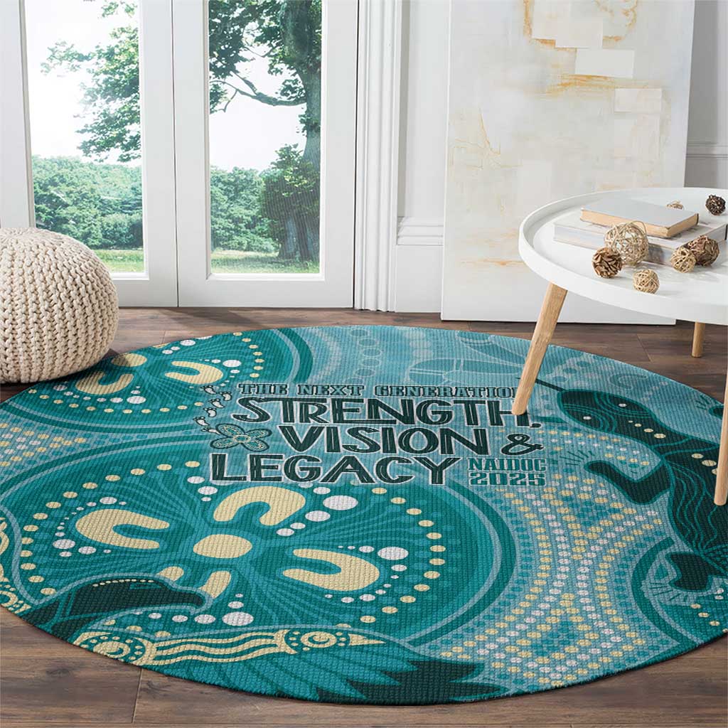 NAIDOC 2025 Strength Vision & Legacy Round Carpet Future Dreaming - Teal