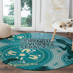 NAIDOC 2025 Strength Vision & Legacy Round Carpet Future Dreaming - Teal