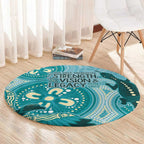 NAIDOC 2025 Strength Vision & Legacy Round Carpet Future Dreaming - Teal