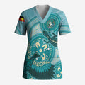 NAIDOC 2025 Strength Vision & Legacy Scrub Top Future Dreaming - Teal - Aussie Hoodie