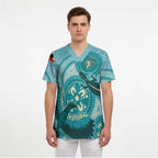 NAIDOC 2025 Strength Vision & Legacy Scrub Top Future Dreaming - Teal - Aussie Hoodie