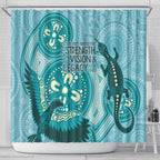 NAIDOC 2025 Strength Vision & Legacy Shower Curtain Future Dreaming - Teal