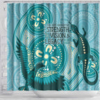 NAIDOC 2025 Strength Vision & Legacy Shower Curtain Future Dreaming - Teal