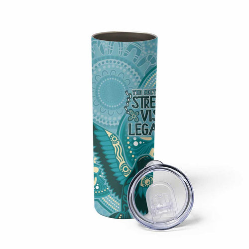 NAIDOC 2025 Strength Vision & Legacy Skinny Tumbler Future Dreaming - Teal