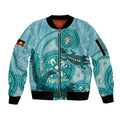 NAIDOC 2025 Strength Vision & Legacy Sleeve Zip Bomber Jacket Future Dreaming - Teal
