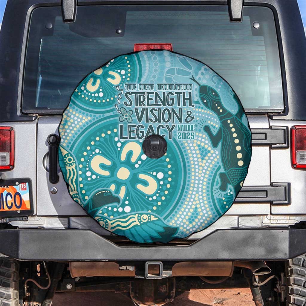 NAIDOC 2025 Strength Vision & Legacy Spare Tire Cover Future Dreaming - Teal