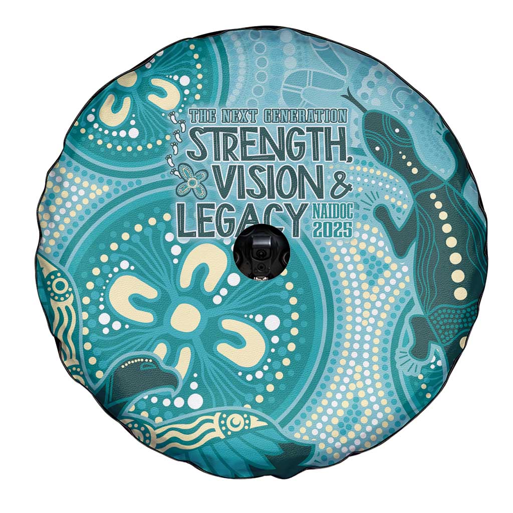 NAIDOC 2025 Strength Vision & Legacy Spare Tire Cover Future Dreaming - Teal