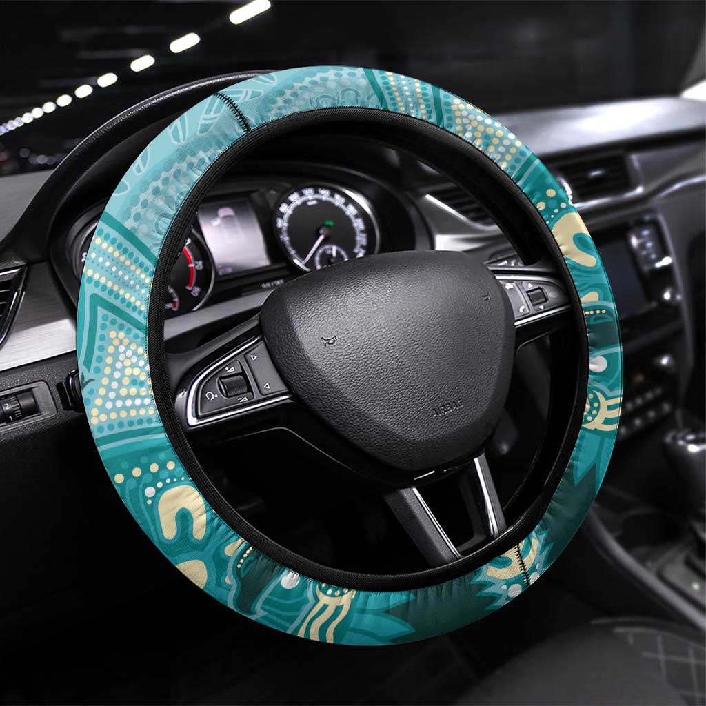 NAIDOC 2025 Strength Vision & Legacy Steering Wheel Cover Future Dreaming - Teal