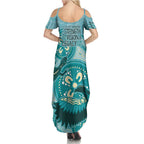 NAIDOC 2025 Strength Vision & Legacy Summer Maxi Dress Future Dreaming - Teal