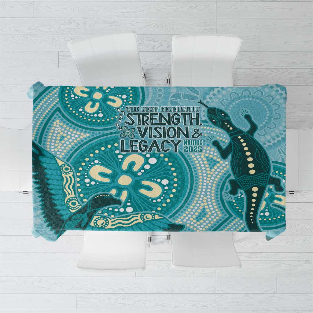 NAIDOC 2025 Strength Vision & Legacy Tablecloth Future Dreaming - Teal