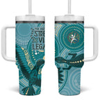 NAIDOC 2025 Strength Vision & Legacy Tumbler With Handle Future Dreaming - Teal