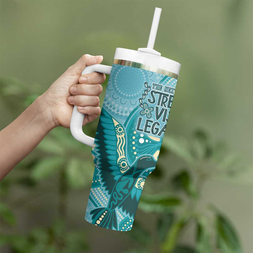 NAIDOC 2025 Strength Vision & Legacy Tumbler With Handle Future Dreaming - Teal