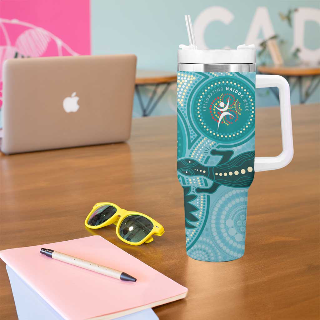 NAIDOC 2025 Strength Vision & Legacy Tumbler With Handle Future Dreaming - Teal