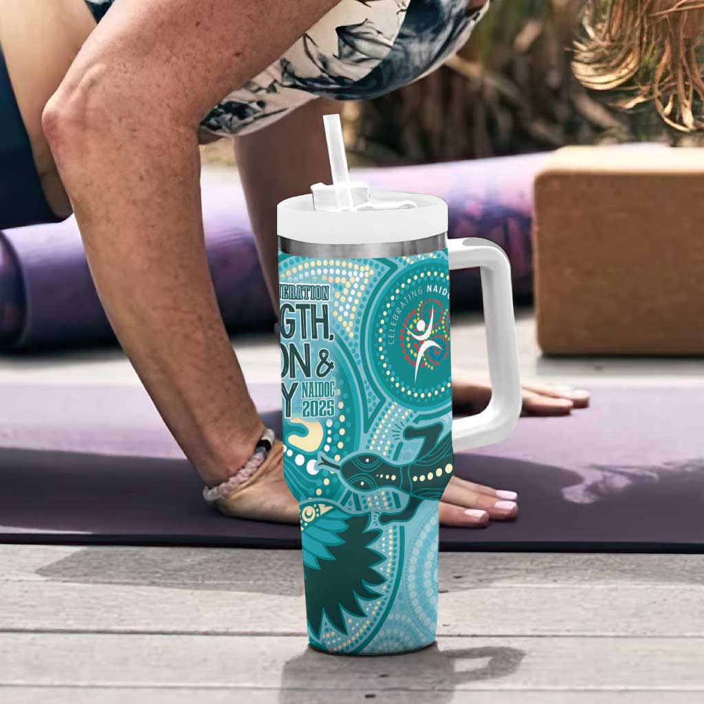 NAIDOC 2025 Strength Vision & Legacy Tumbler With Handle Future Dreaming - Teal