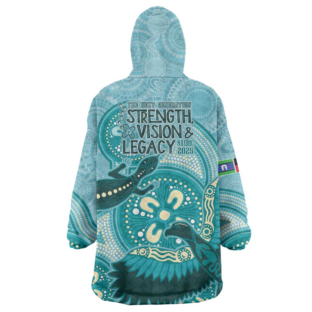 NAIDOC 2025 Strength Vision & Legacy Wearable Blanket Hoodie Future Dreaming - Teal