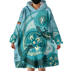 NAIDOC 2025 Strength Vision & Legacy Wearable Blanket Hoodie Future Dreaming - Teal