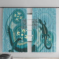 NAIDOC 2025 Strength Vision & Legacy Window Curtain Future Dreaming - Teal