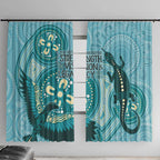 NAIDOC 2025 Strength Vision & Legacy Window Curtain Future Dreaming - Teal