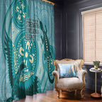 NAIDOC 2025 Strength Vision & Legacy Window Curtain Future Dreaming - Teal