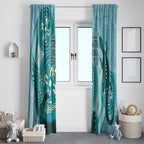 NAIDOC 2025 Strength Vision & Legacy Window Curtain Future Dreaming - Teal