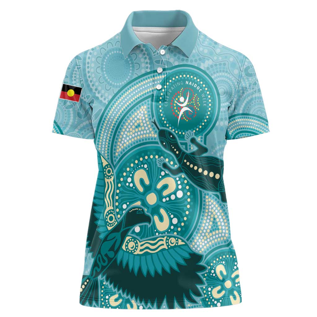 NAIDOC 2025 Strength Vision & Legacy Women Polo Shirt Future Dreaming - Teal