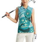 NAIDOC 2025 Strength Vision & Legacy Women Sleeveless Polo Shirt Future Dreaming - Teal