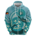 NAIDOC 2025 Strength Vision & Legacy Zip Hoodie Future Dreaming - Teal