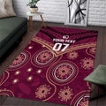 Personalized Australia QLD Maroons Area Rug Indigenous Aboriginal Mix Polynesian Motifs