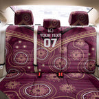Personalized Australia QLD Maroons Back Car Seat Cover Indigenous Aboriginal Mix Polynesian Motifs