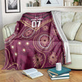 Personalized Australia QLD Maroons Blanket Indigenous Aboriginal Mix Polynesian Motifs