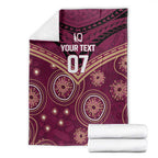 Personalized Australia QLD Maroons Blanket Indigenous Aboriginal Mix Polynesian Motifs