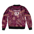 Personalized Australia QLD Maroons Bomber Jacket Indigenous Aboriginal Mix Polynesian Motifs