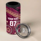 Personalized Australia QLD Maroons 4 in 1 Can Cooler Tumbler Indigenous Aboriginal Mix Polynesian Motifs